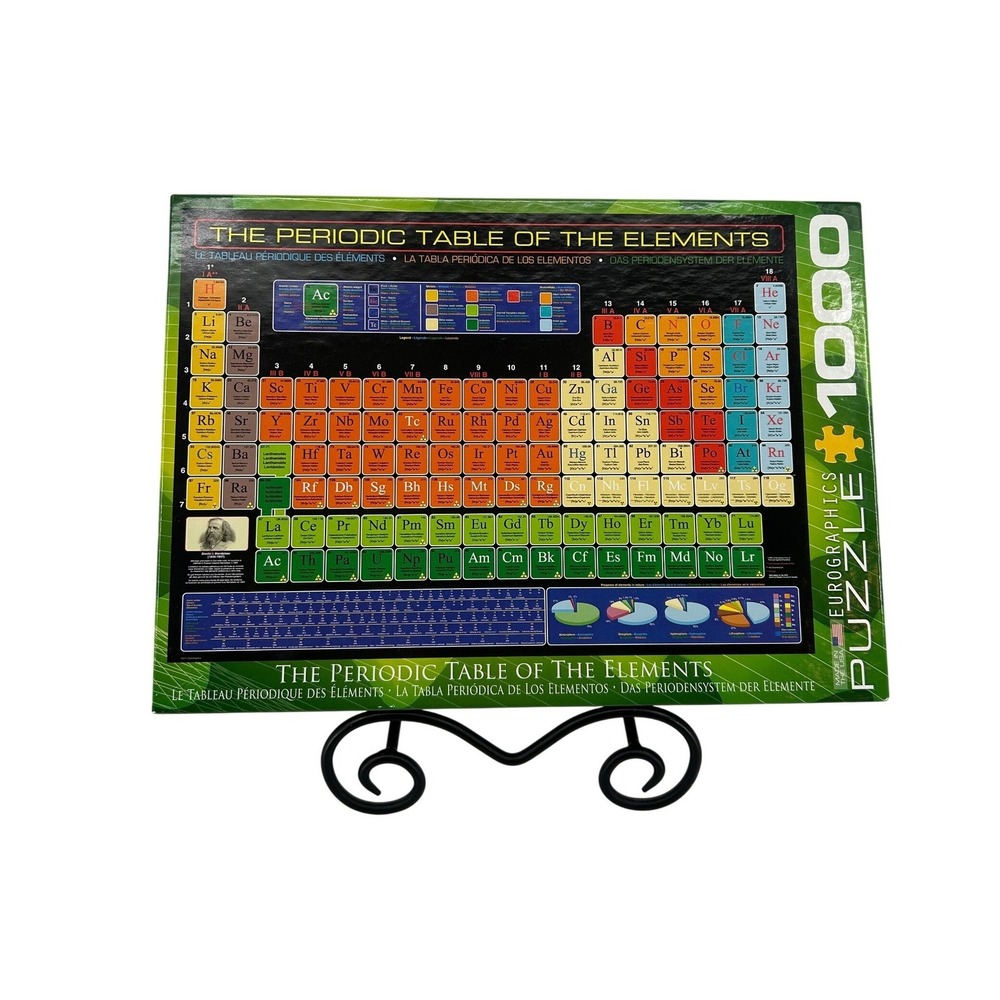 EuroGraphics Periodic Table of the Elements 1000 Piece Jigsaw Puzzle COMPLETE